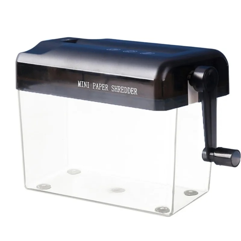 Paper Shredder Micro - Mini distruggidocumenti manuale a manovella resistente,