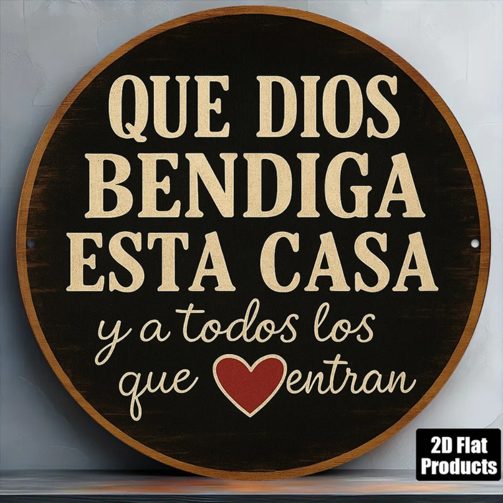 English Home Office - Que Dios Bendiga Esta Casa -