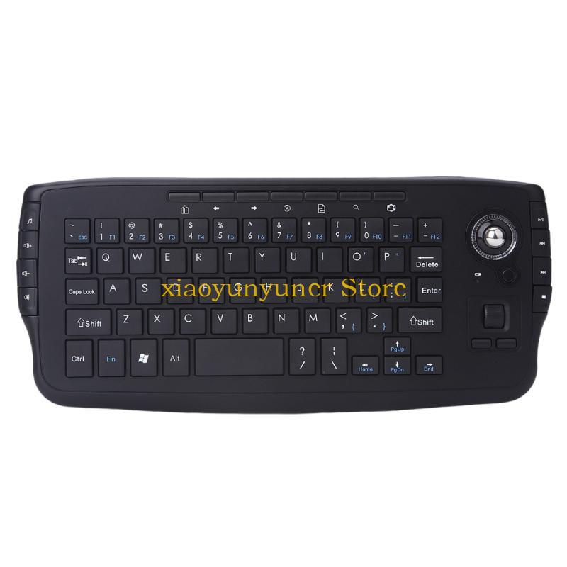 English Home Office - Tastiera wireless con mouse trackball 2.4G