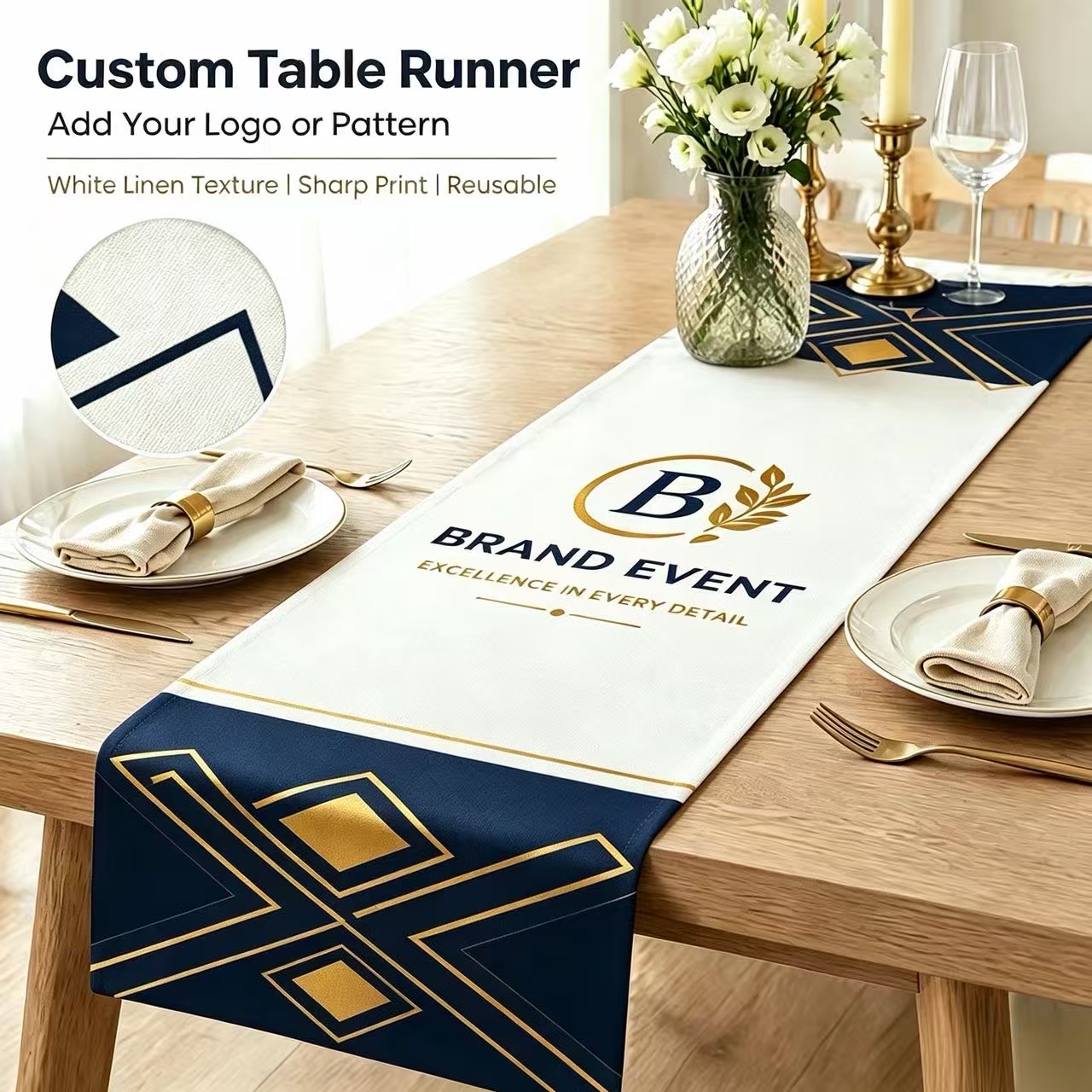 Home Office News - Runner da Tavolo Personalizzato con Nome,