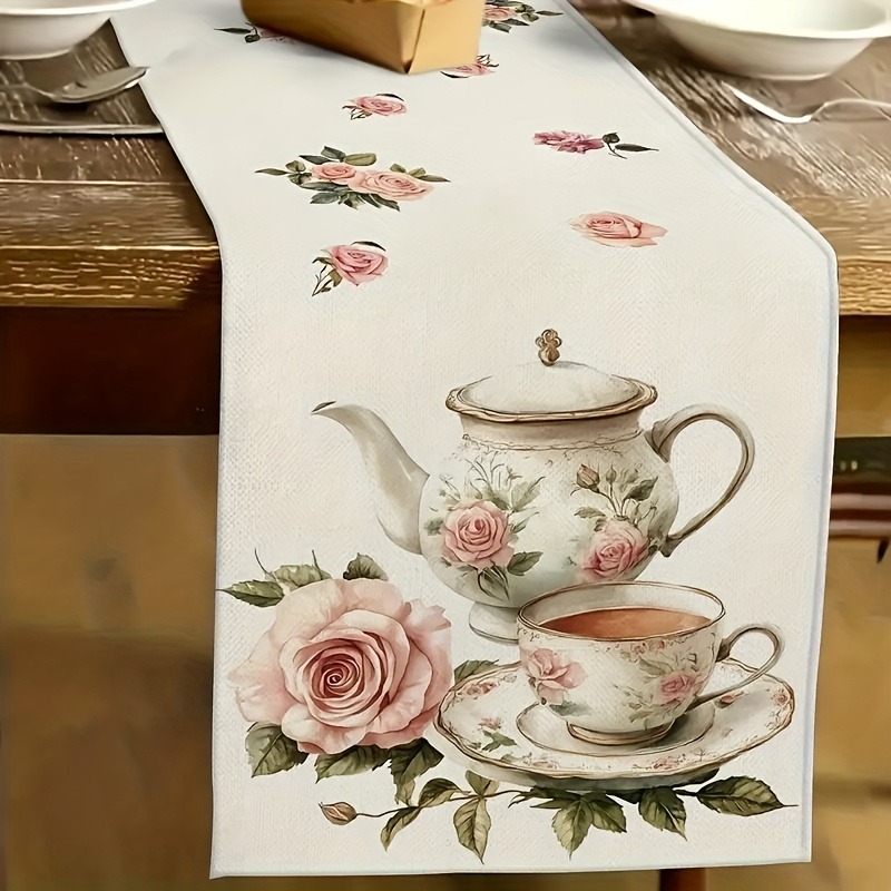 Home Office News - Runner da Tavola Floreale con Magnolie
