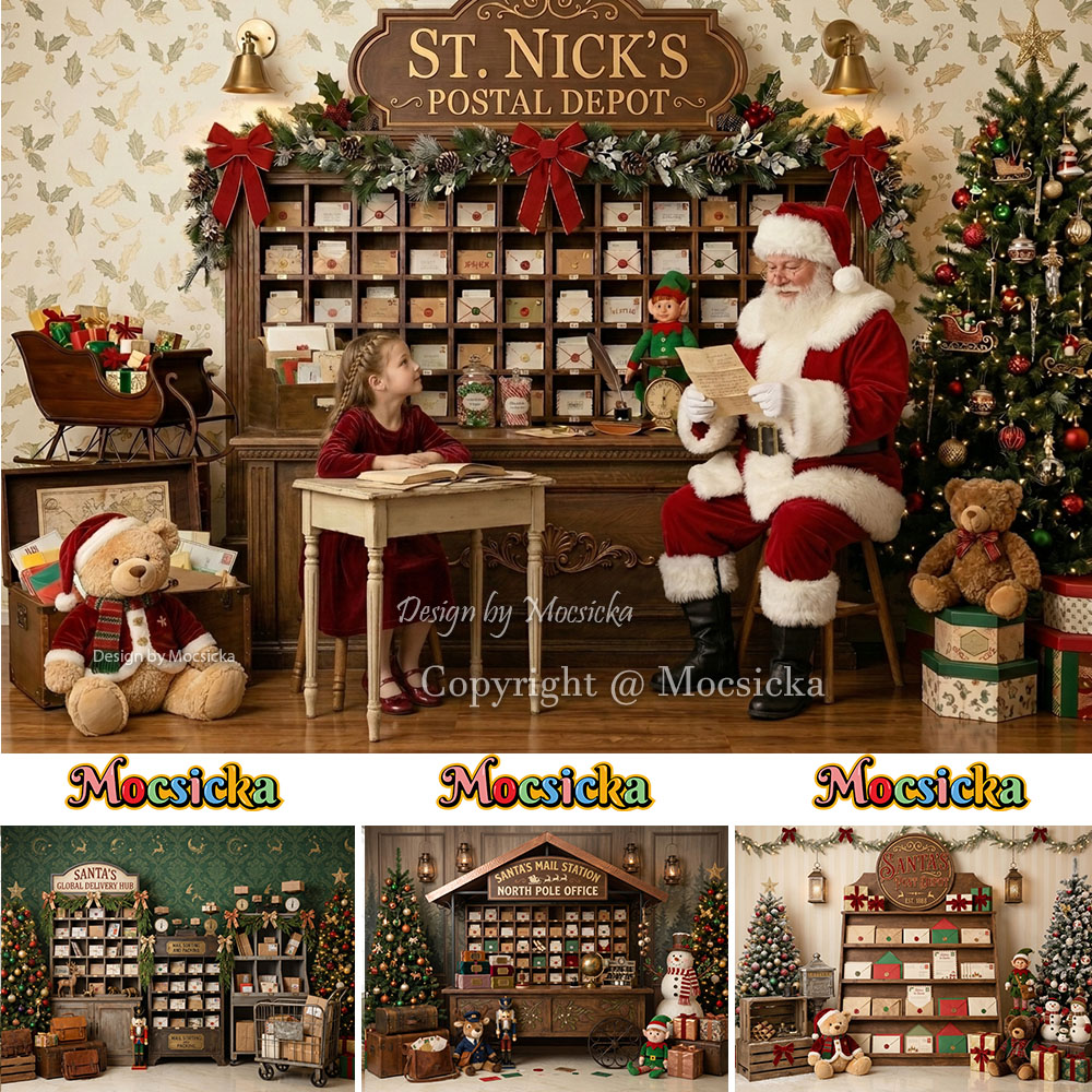 Home Office Backdrop - Sfondo Fotografico Mocsicka con Ufficio Postale
