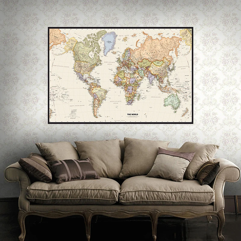 150x225 cm Mappa del mondo ret - Home Office Backdrop recensione e prezzo