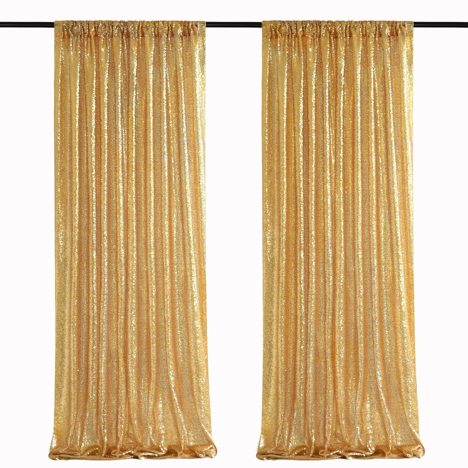 2 pezzi di paillettes dorate p - Home Office Backdrop recensione e prezzo