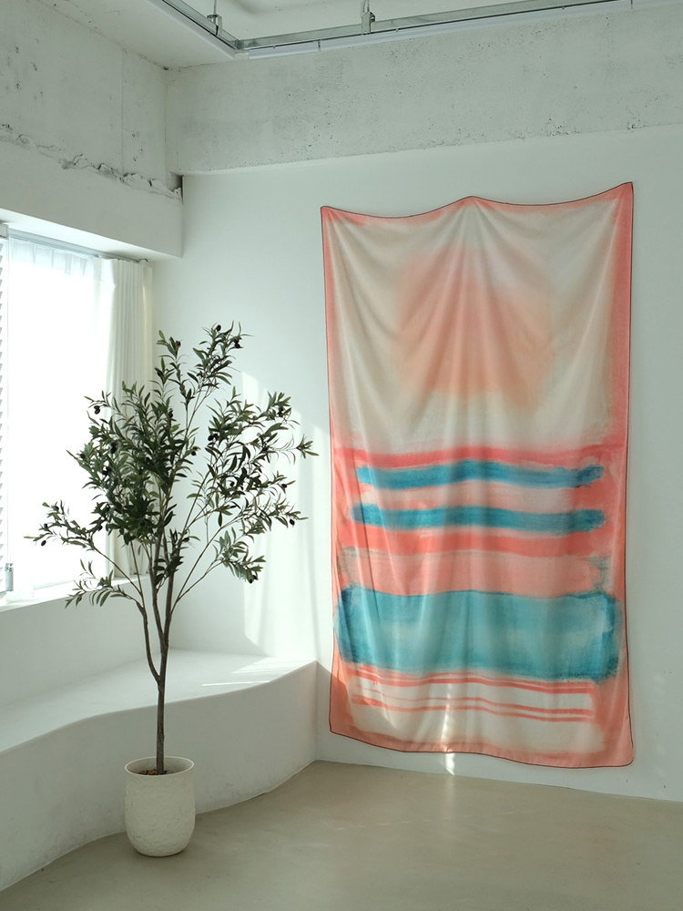Tende in Chiffon Rosa con Moti - Home Office Backdrop recensione e prezzo